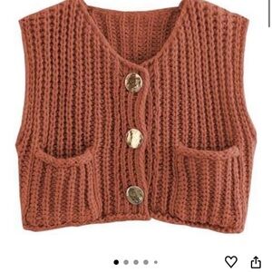 Chunky Knit Button-Up Vest